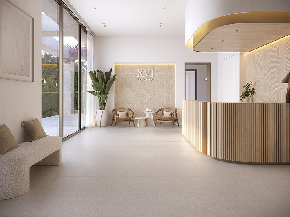 Pavimento porcelánico Grain de 14mm de espesor